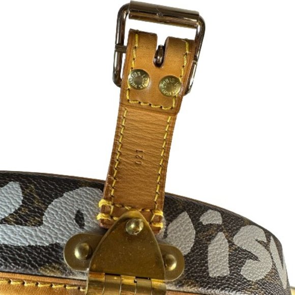 Louis Vuitton Graffiti Hat Box Trunk Boite Chapeau 30 bag vintage LV Sprouse - Picture 11 of 16